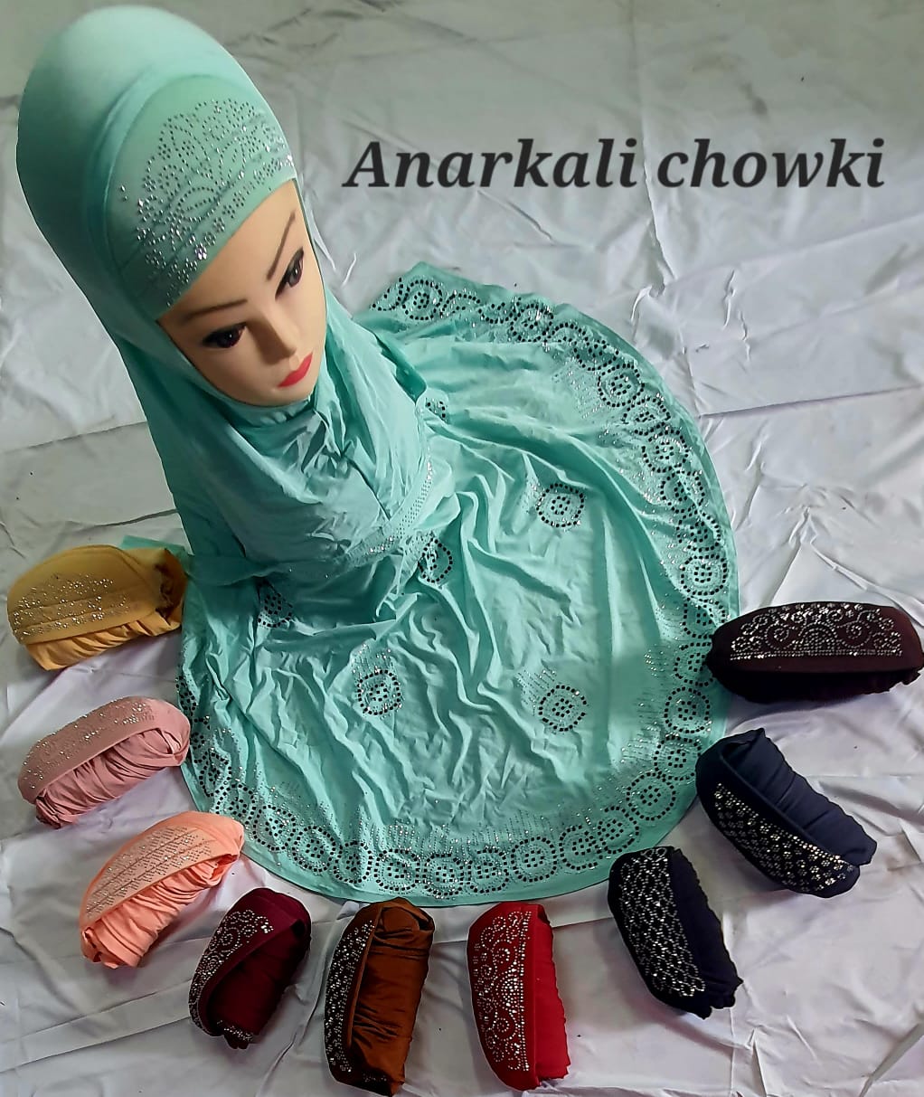 ISLAMIC ANARKALI HIJAB-100pcs set