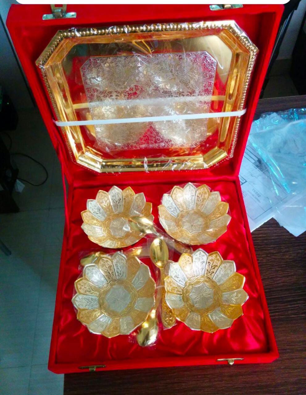 GERMAN SILVER 4 BOWL SET-24PCS