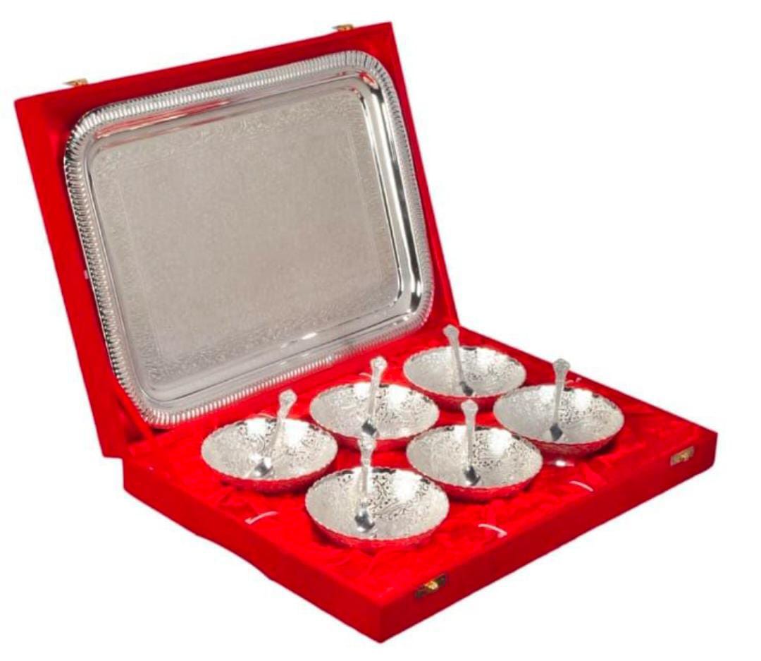 GERMAN SILVER 6 BOWL SET-24PCS