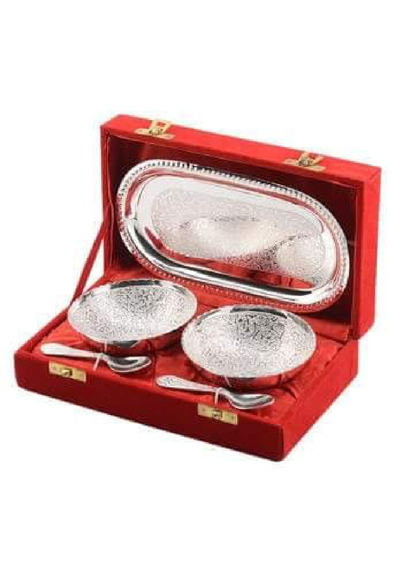 HAND CRAFTED GERMAN SILVER BOWL SET -50PCS