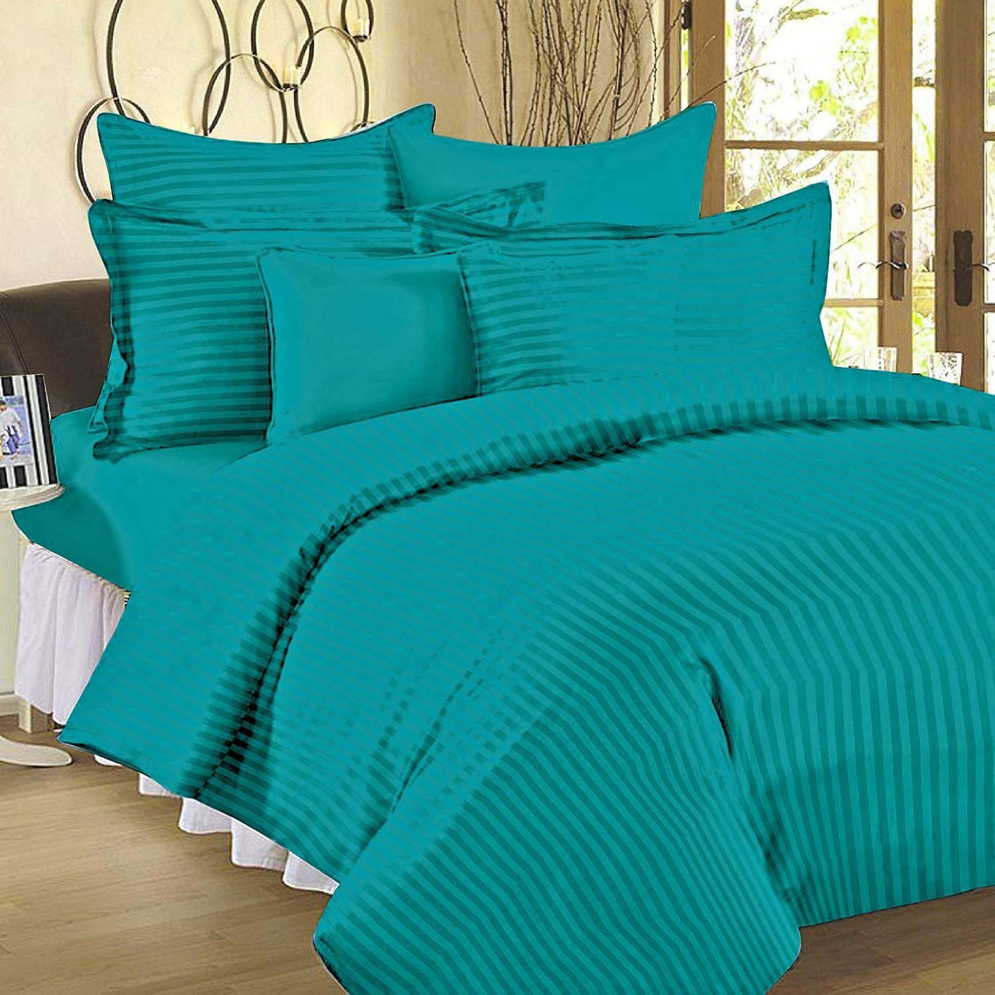 LUXUARY PREMIUMSELF STRIPED BEDSHEET-12PCS SET