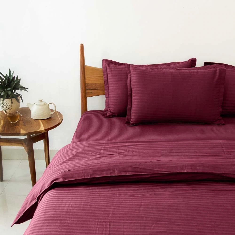 LUXUARY PREMIUMSELF STRIPED BEDSHEET-12PCS SET