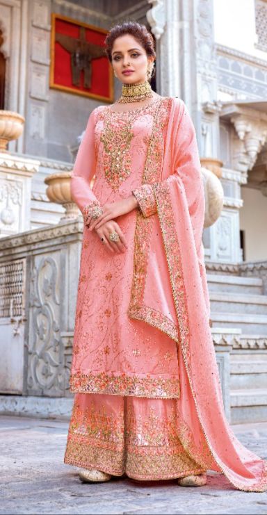 SILK WITH HEAVY EMBROIDERY SUIT AND HAND WORK -24PCS