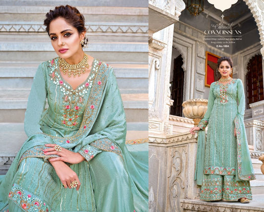 SILK WITH HEAVY EMBROIDERY SUIT AND HAND WORK -24PCS