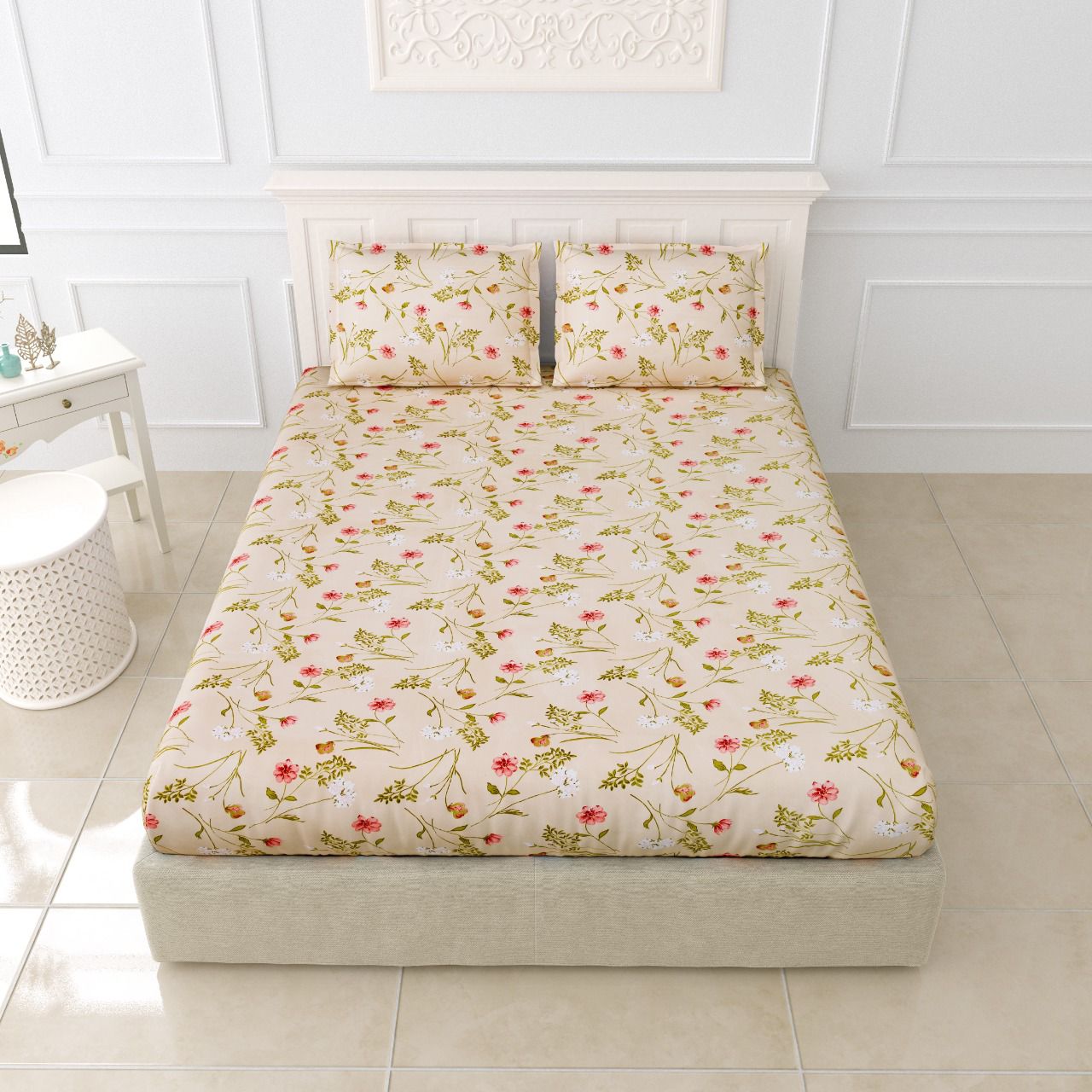 GLACE COTTON FITTED BEDSHEET-15PCS SET