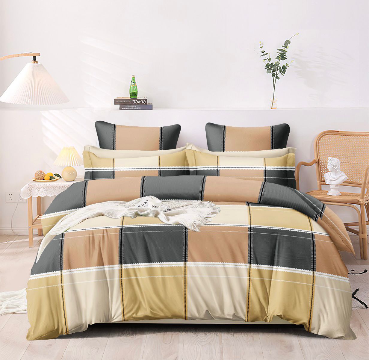 GLACE COTTON FITTED BEDSHEET-15PCS SET