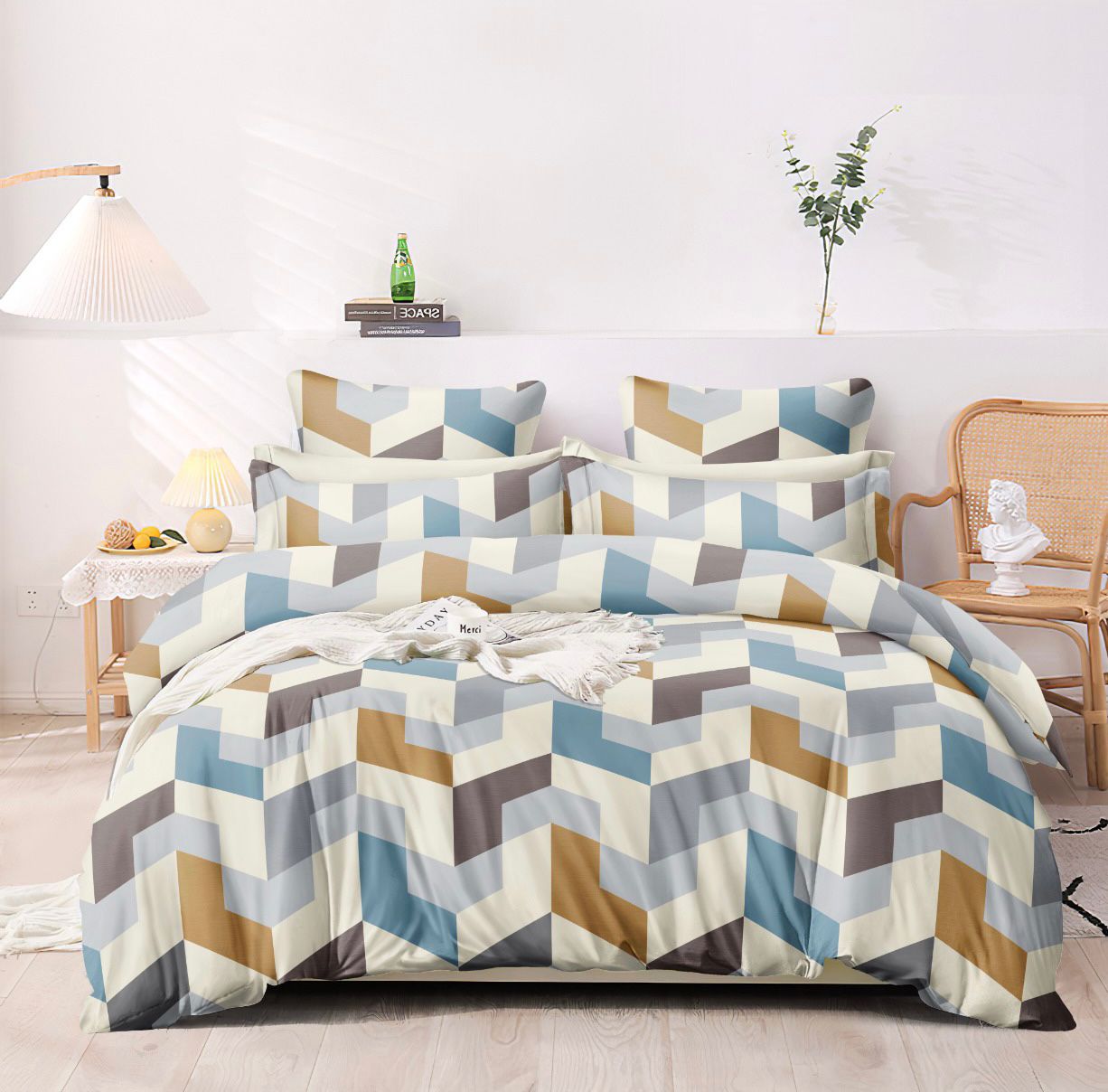 GLACE COTTON FITTED BEDSHEET-15PCS SET