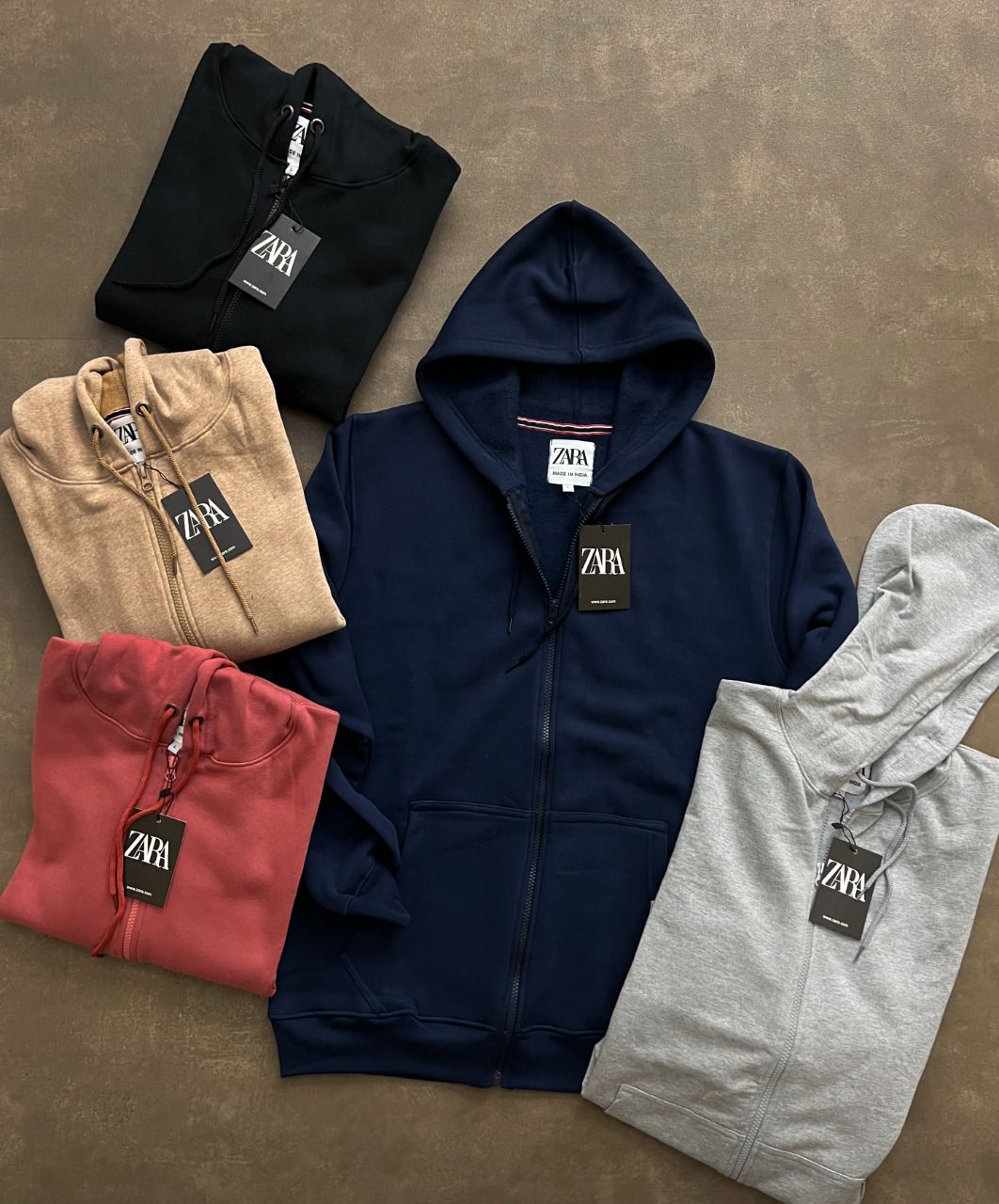 ZARA ZIPPER HOODIE-34 PCS