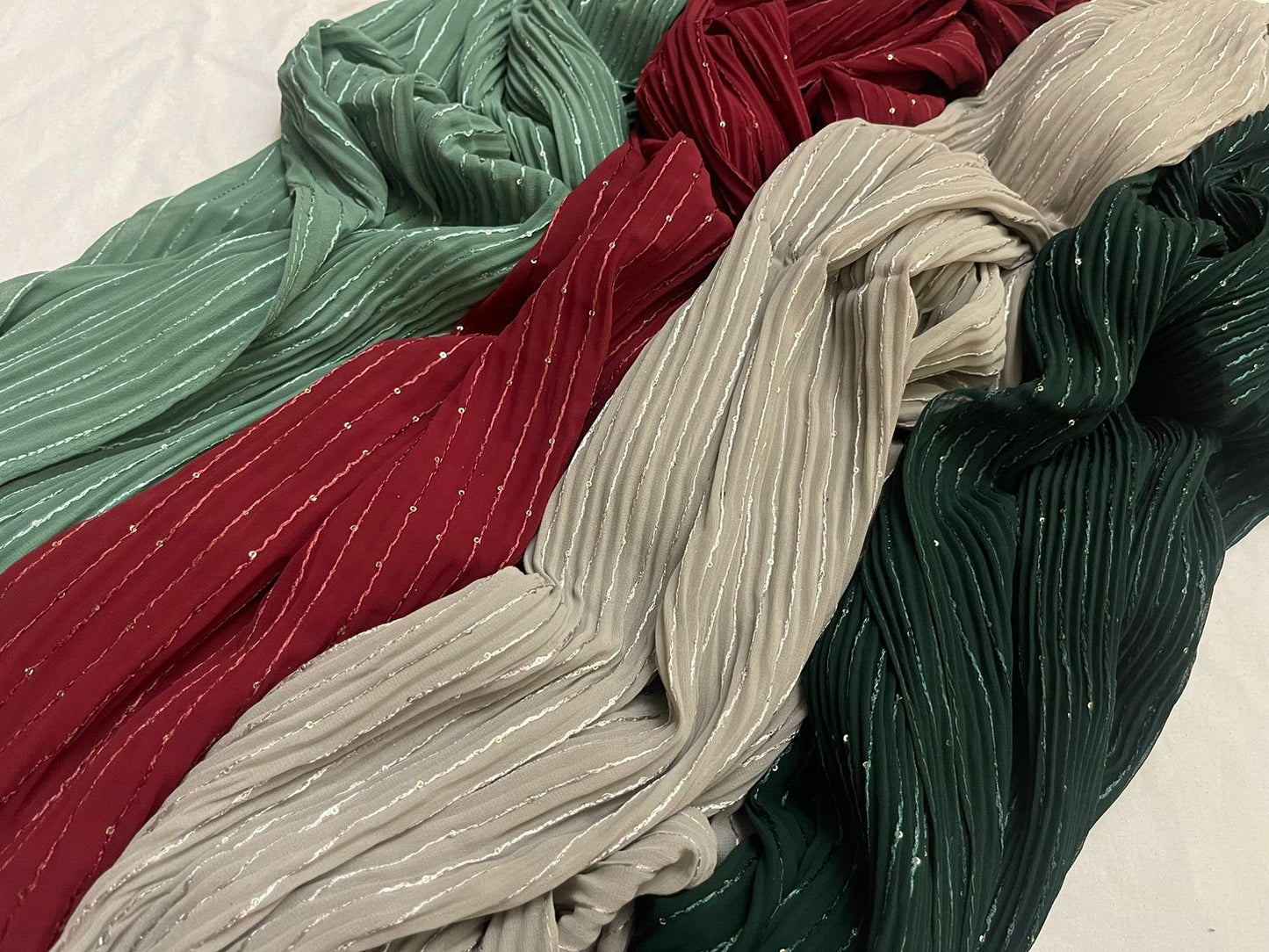 CHIFONE SEQUENCE HIJAB-60PCS