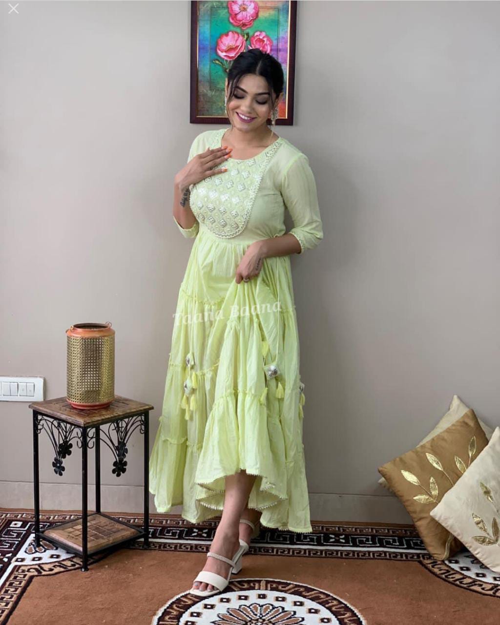 COTTON LUREX GOWN-12PCS