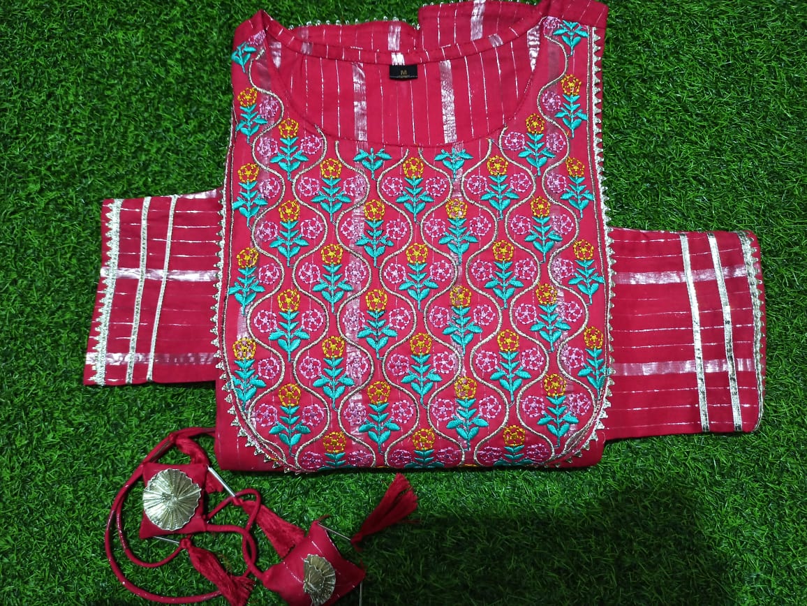 COTTON LUREX GOWN-12PCS