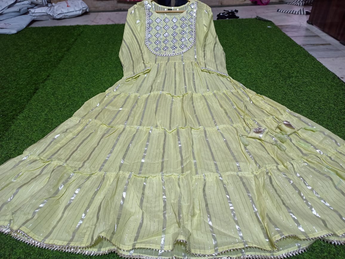 COTTON LUREX GOWN-12PCS