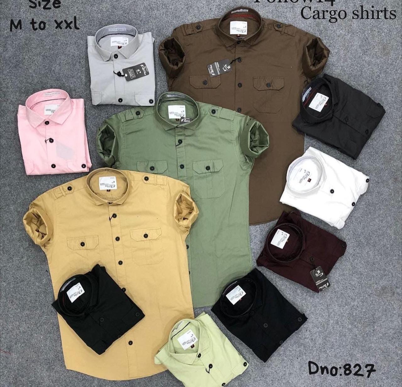 MEN'S DUBBLE POCKET CARGO COTTON SHIRT-48PCS