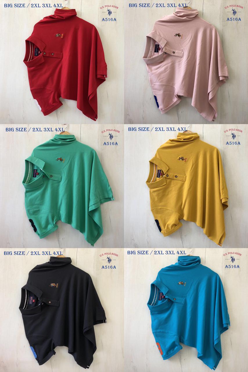U.S.POLO BIG SIZE COLLAR T-SHIRT-76PCS