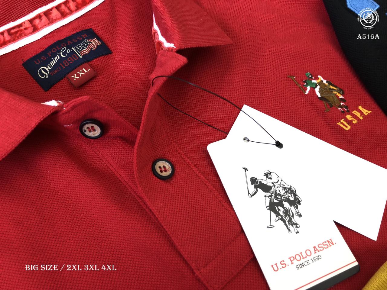 U.S.POLO BIG SIZE COLLAR T-SHIRT-76PCS