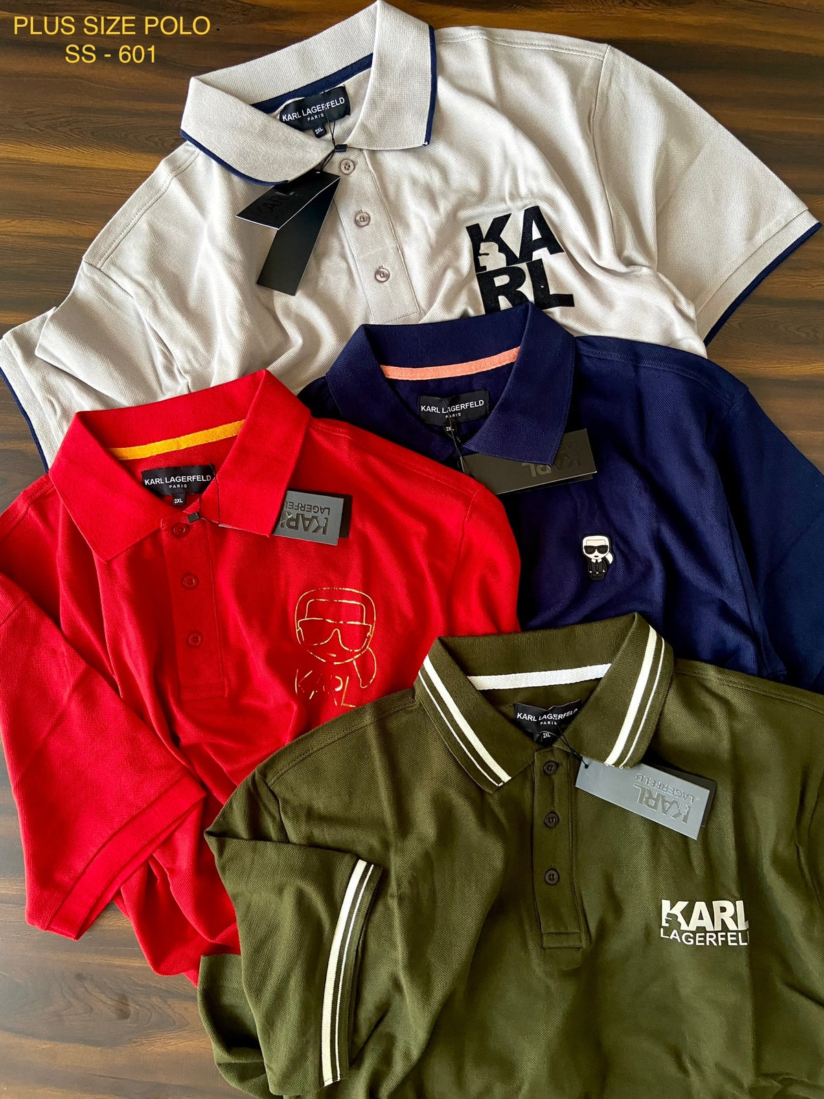 KARL BIG SIZE POLO TSHIRT-72 PCS