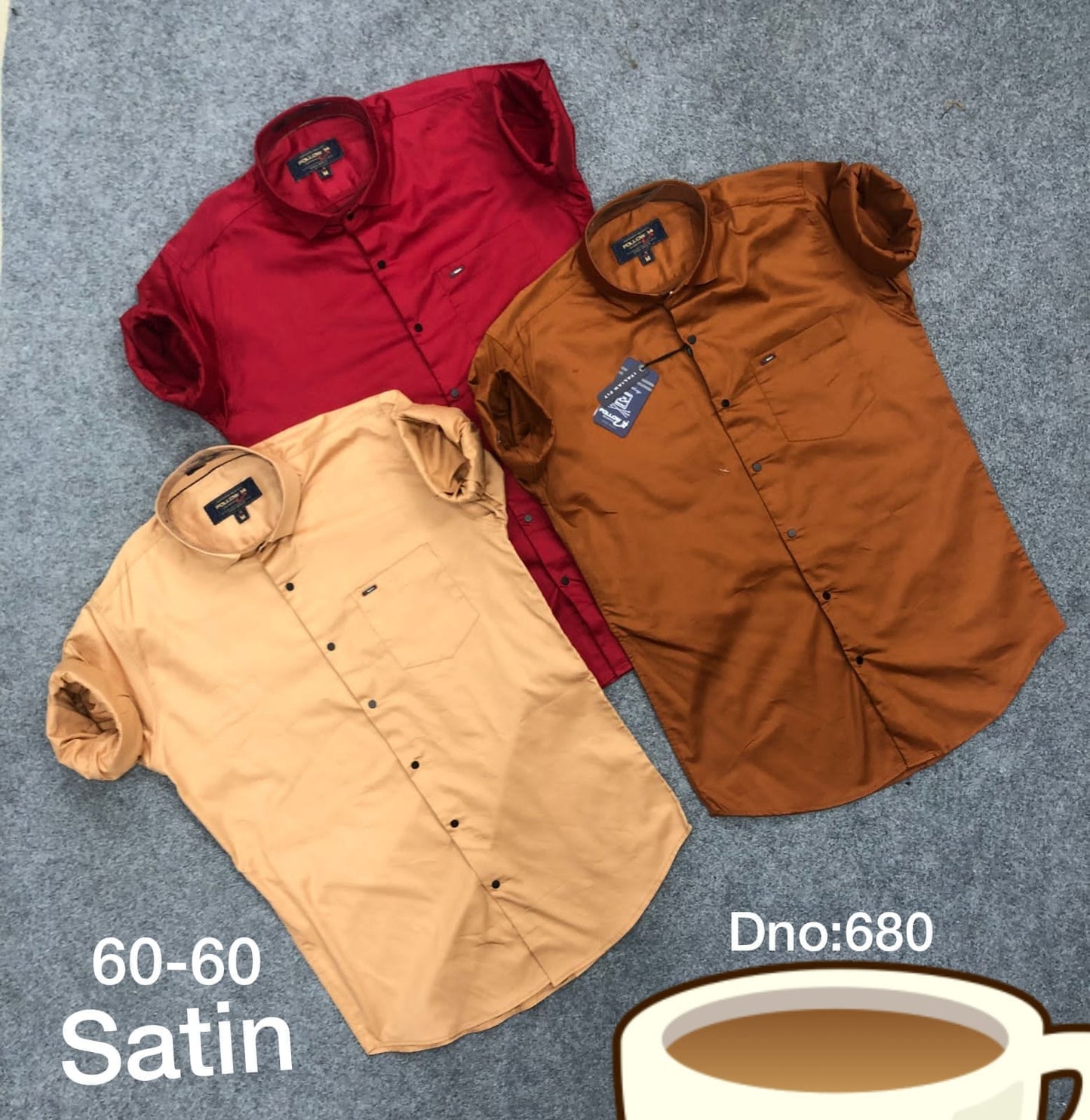 EN'S SATIN SHIRT -44PCS