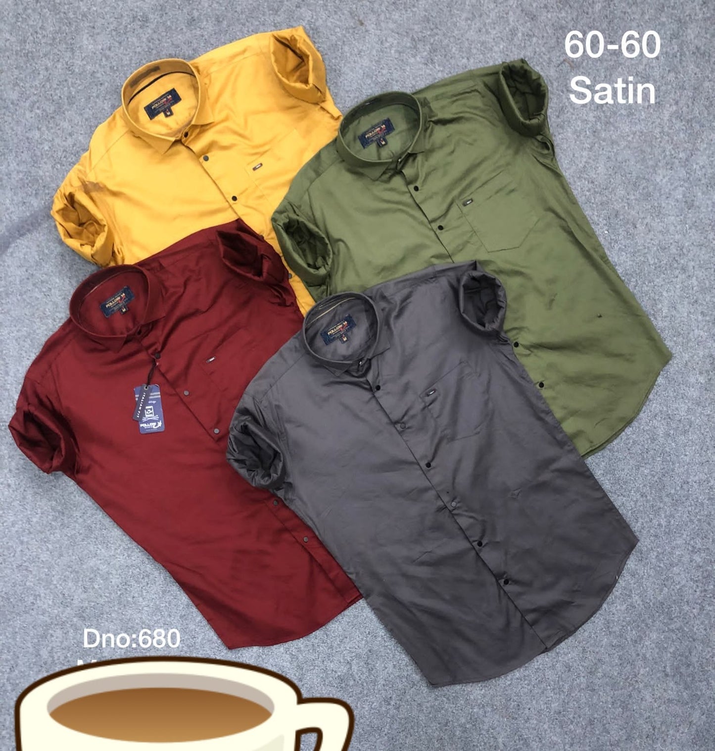EN'S SATIN SHIRT -44PCS