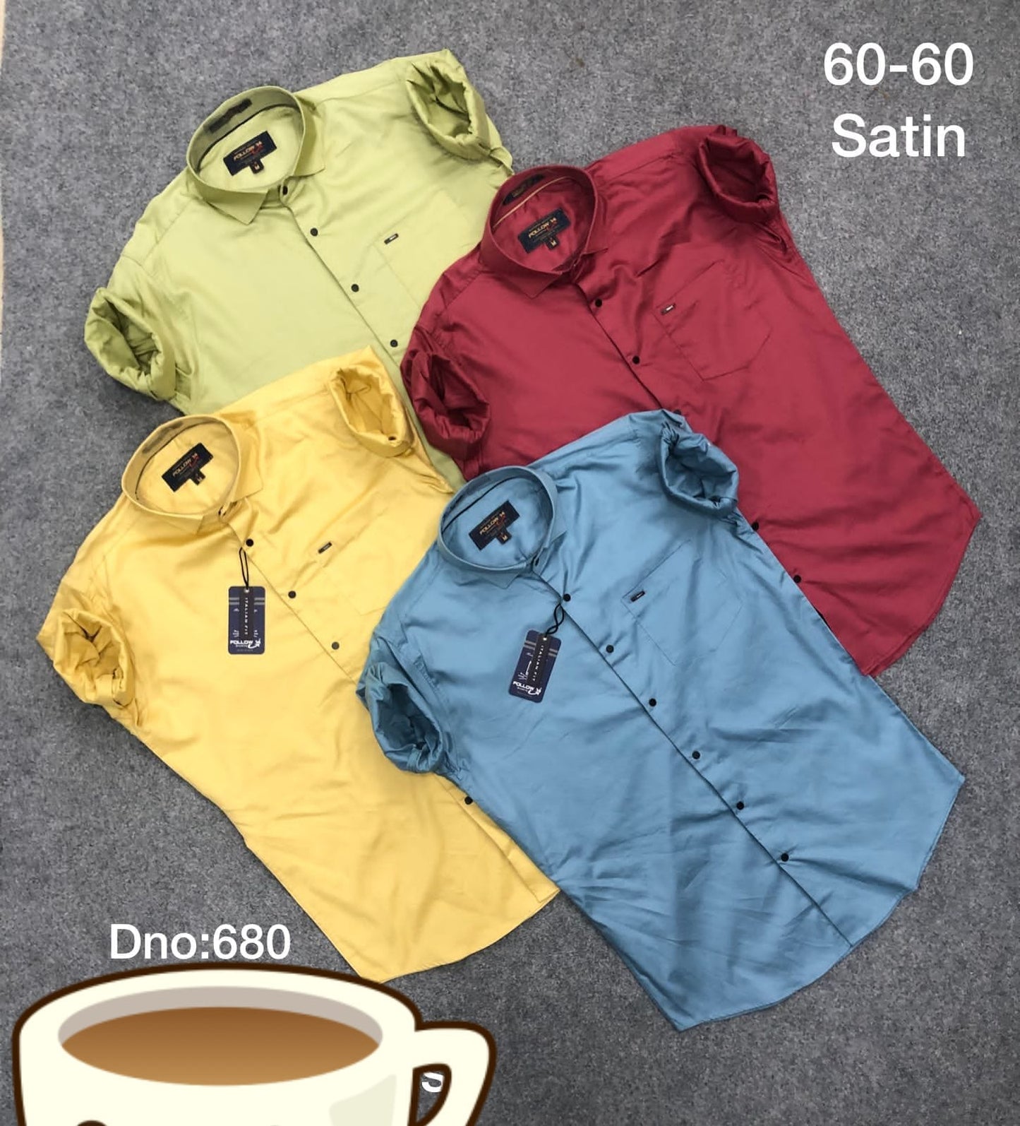 EN'S SATIN SHIRT -44PCS