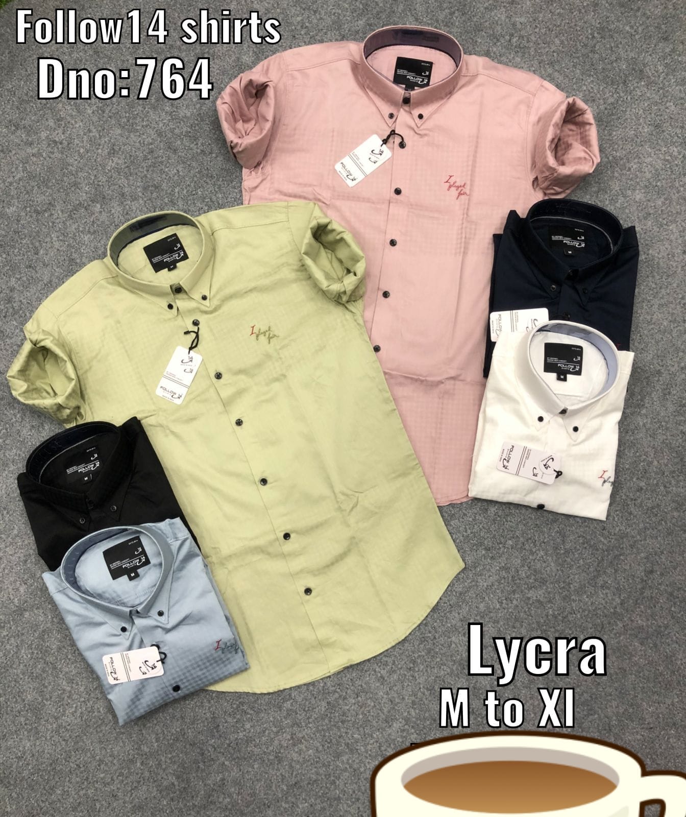 MEN'S LAYCRA SHIRT -14PCS
