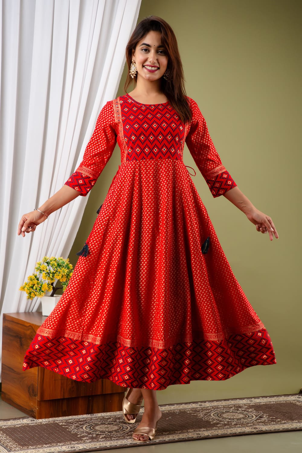 LONG ANARKALI ETHANIC KURTI -51PCS