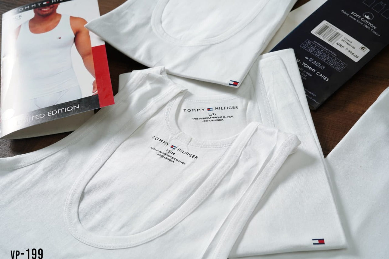 TOMMY MEN'S WHITE WEST-120PCS