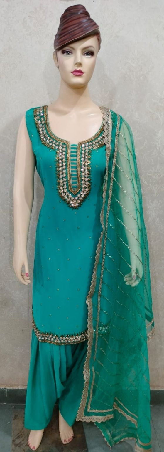 GEORGETTE PATIALA SUITS ONLY WHOLSELL MINIMUM ORDER -12PCS