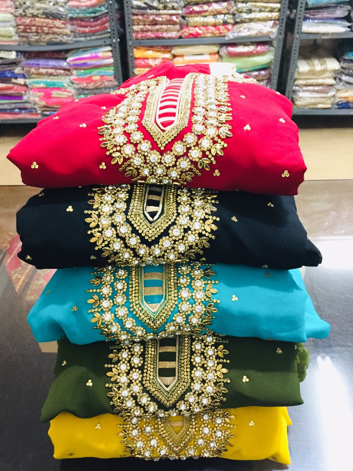 GEORGETTE PATIALA SUITS ONLY WHOLSELL MINIMUM ORDER -12PCS