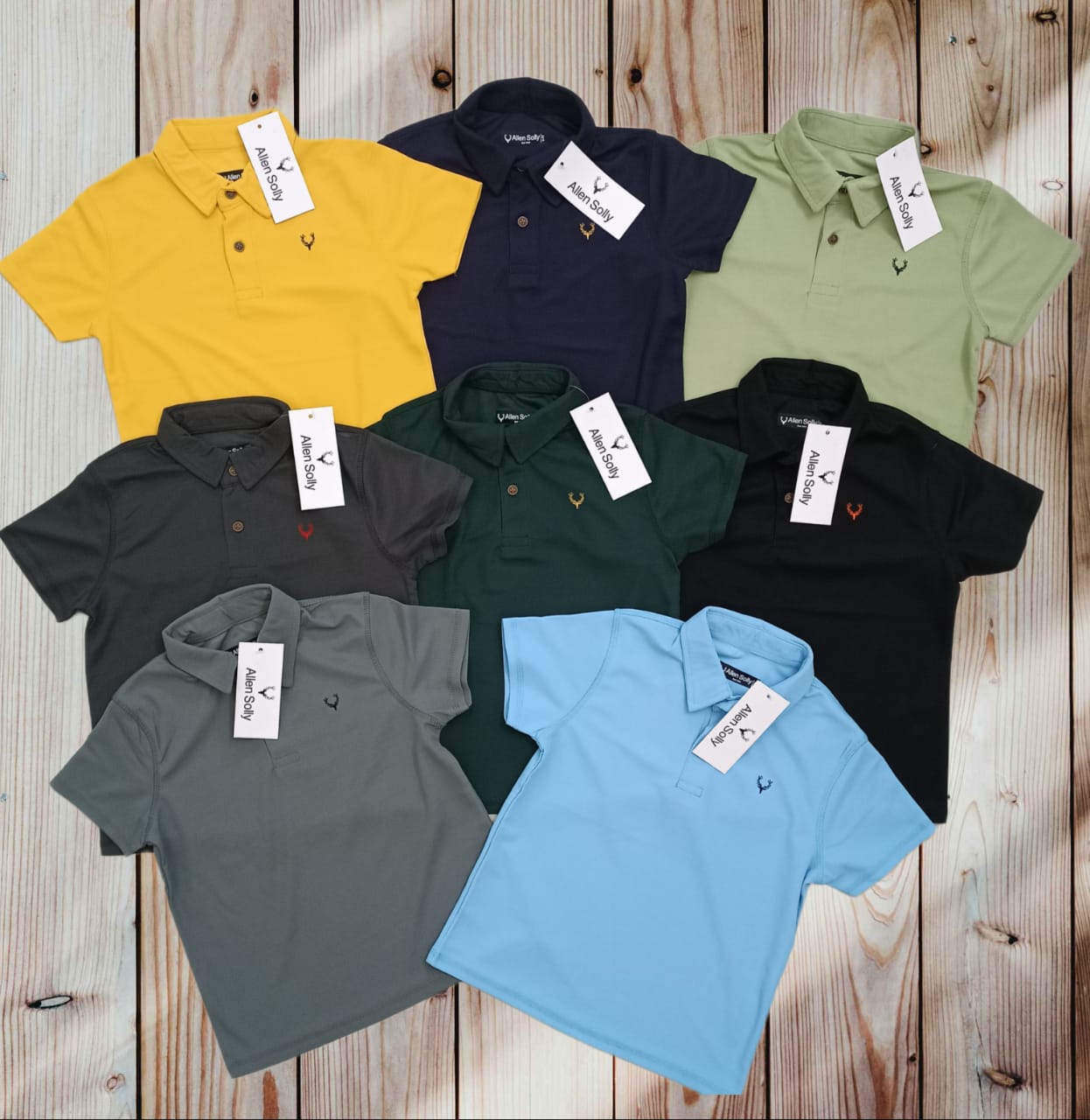 ALLEN SOLLY BOYS AND GIRLS POLO TSHIRT -110PCS