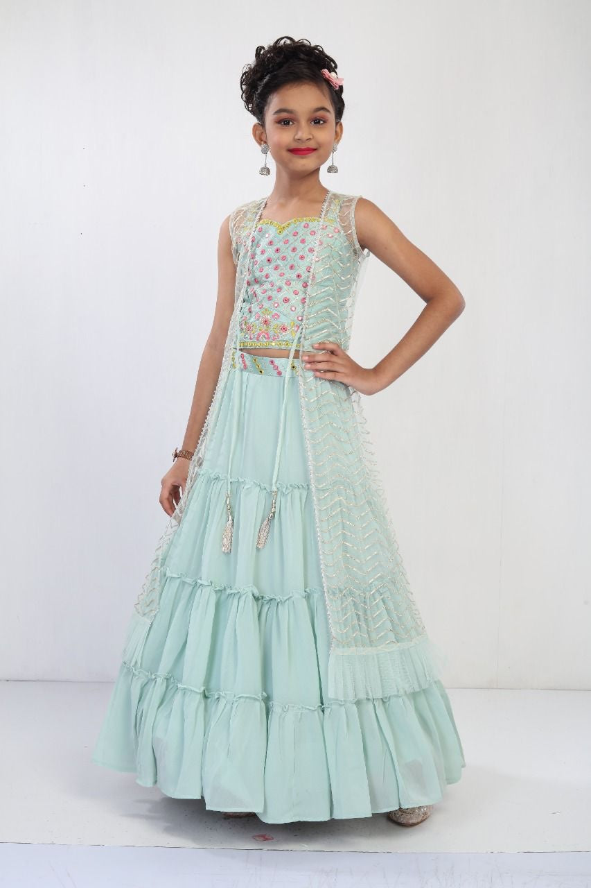 KIDS FENCY LAHENGA CHOLI-32SET