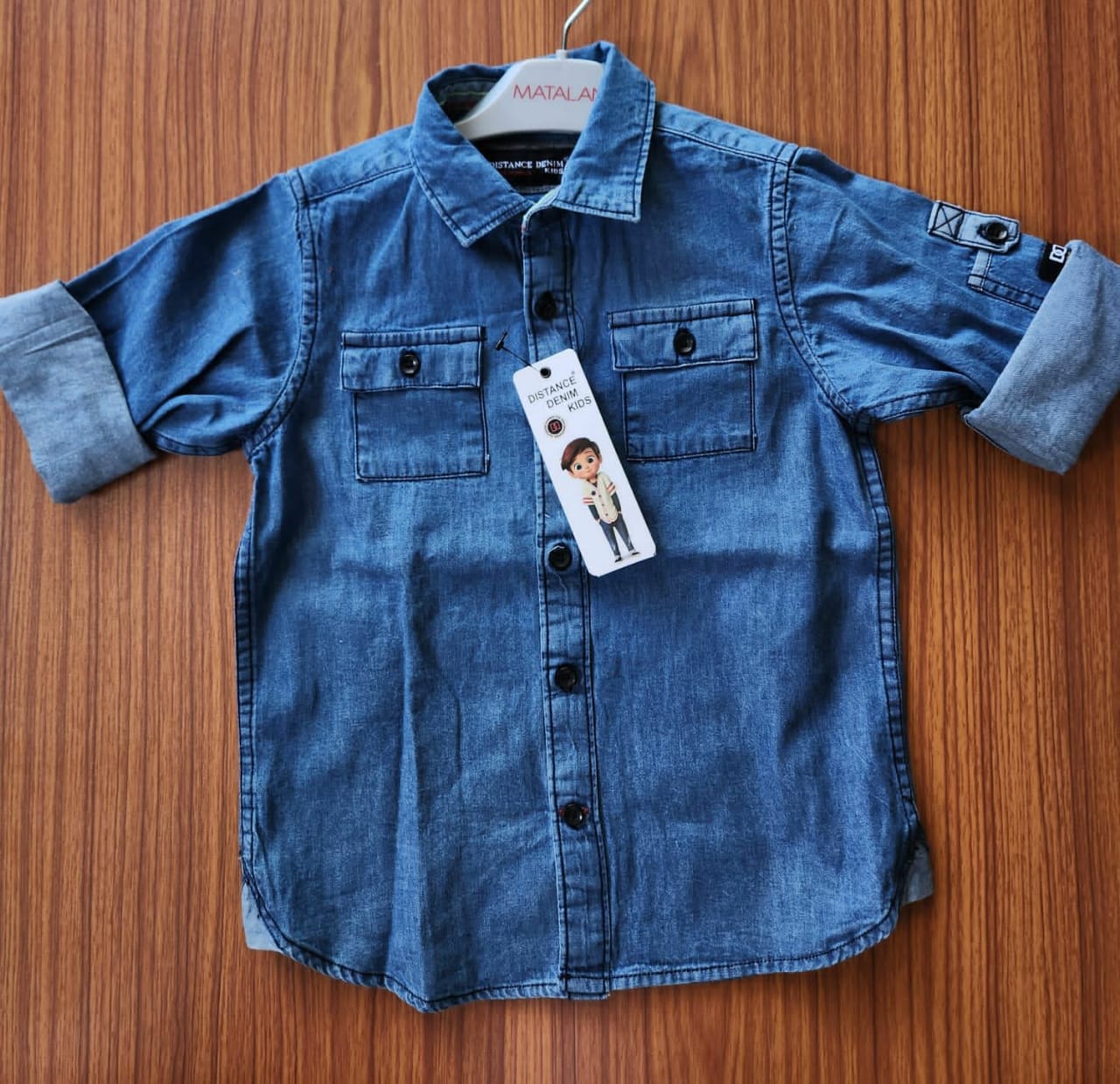 KIDS CARGO DENIM SHIRT-120PCS SET