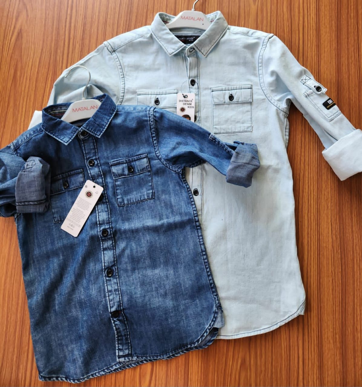 KIDS CARGO DENIM SHIRT-120PCS SET