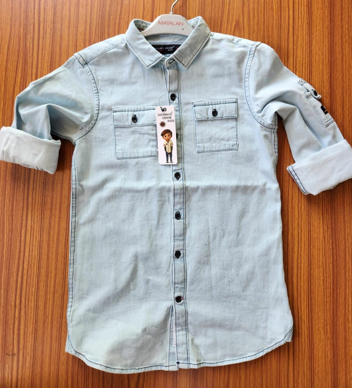 KIDS CARGO DENIM SHIRT-120PCS SET