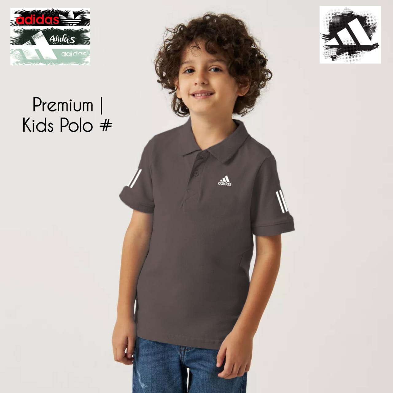 ADIDAS BOYS AND GIRLS CASUAL POLO-55 PCS