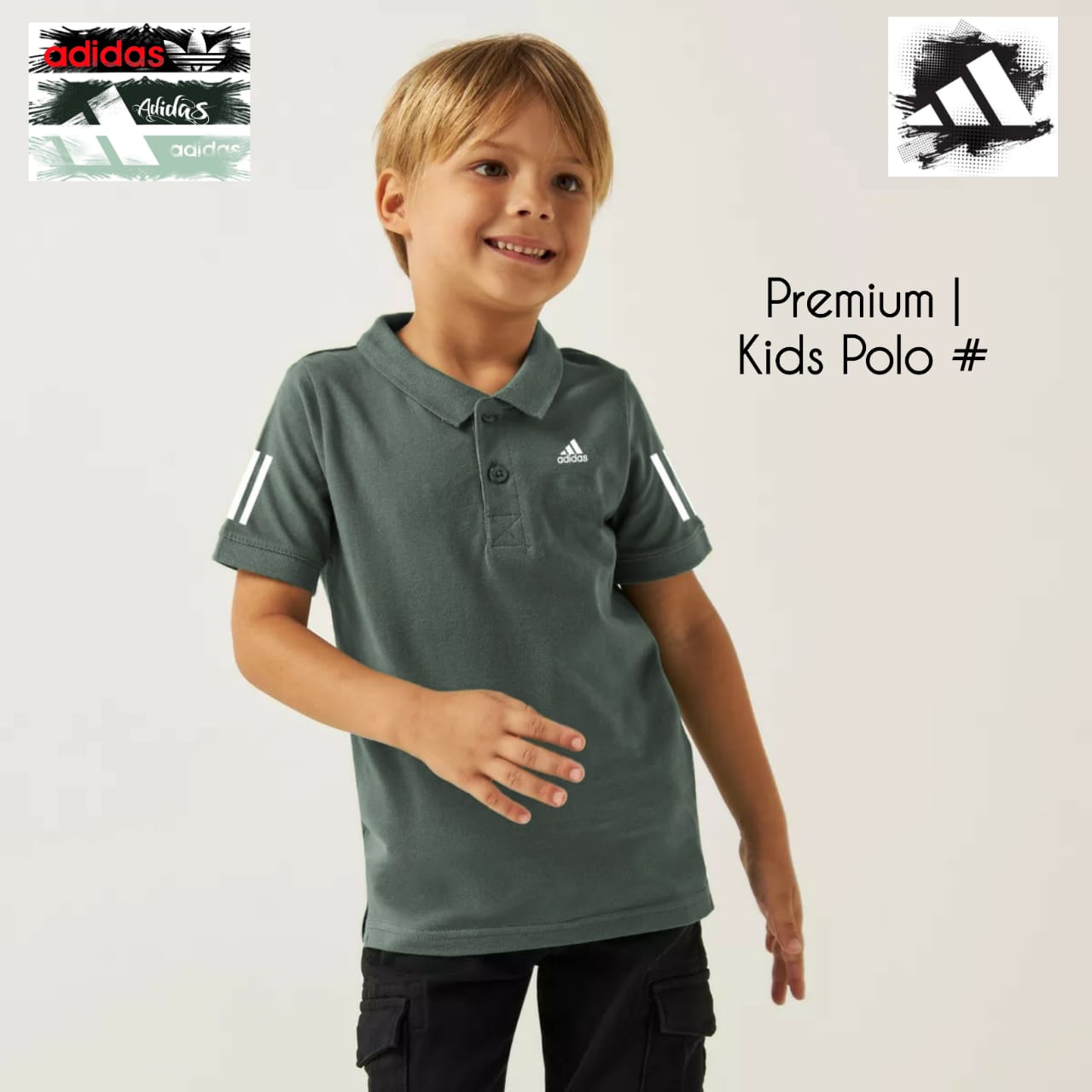ADIDAS BOYS AND GIRLS CASUAL POLO-55 PCS