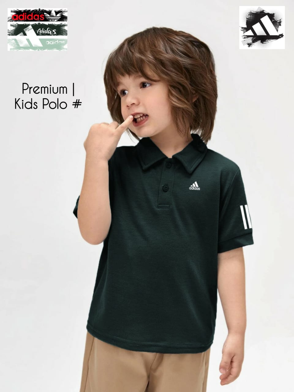 ADIDAS BOYS AND GIRLS CASUAL POLO-55 PCS