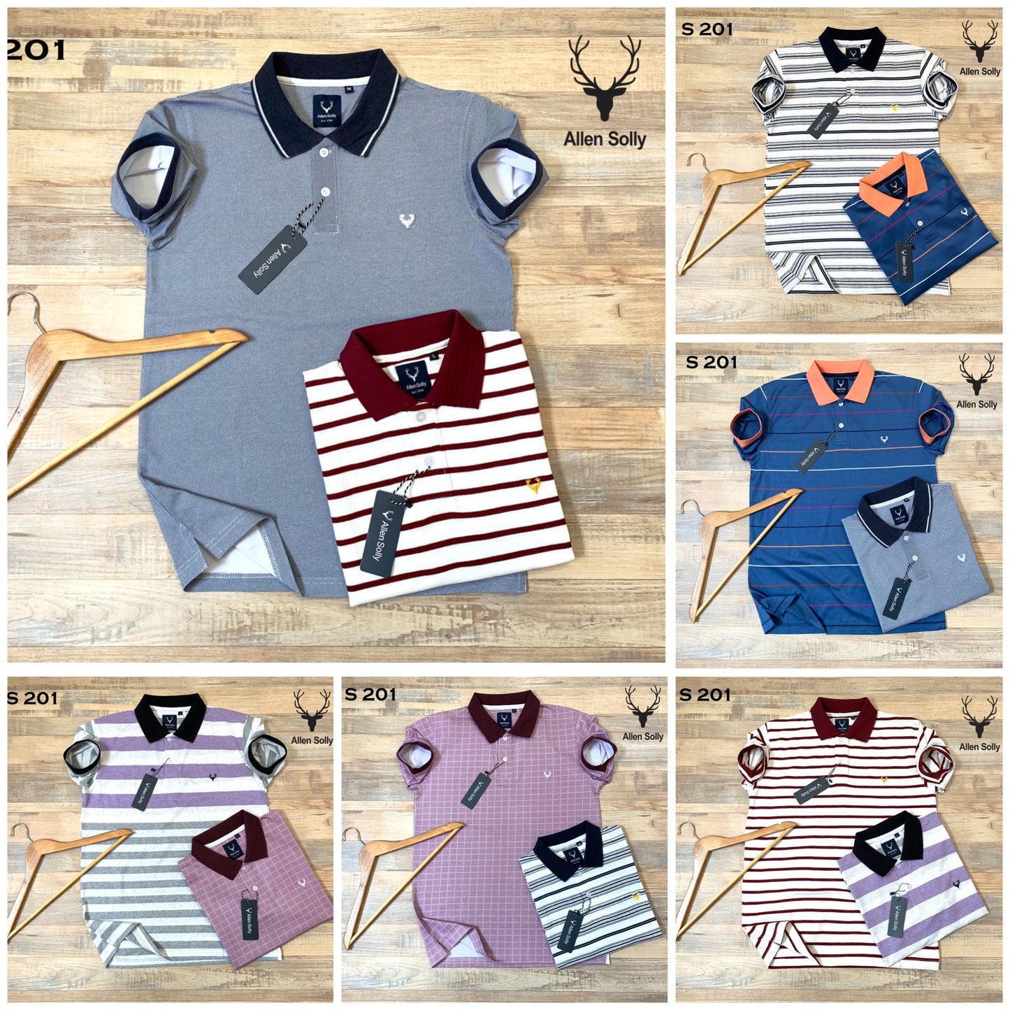 ALLEN SOLLYMEN'S POLO TSHIRT-42PCS