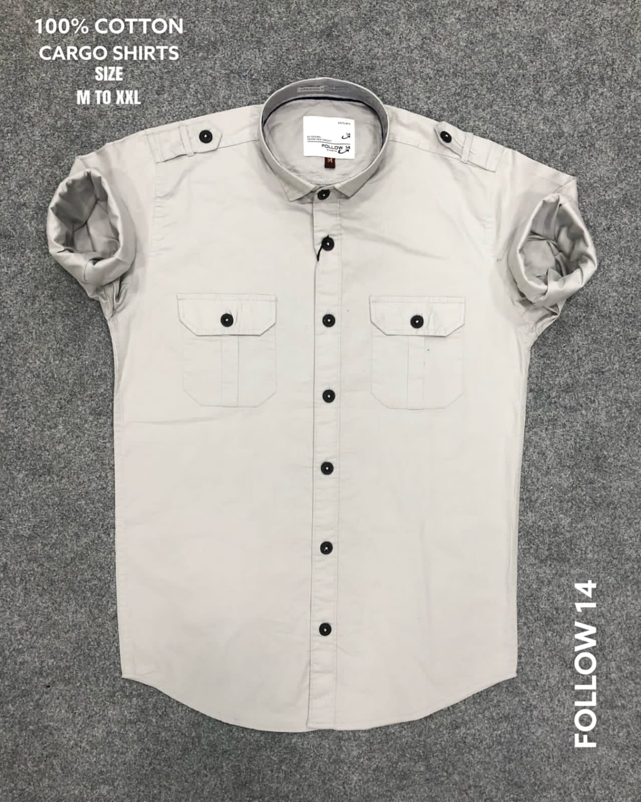 MEN'S DUBBLE POCKET CARGO COTTON SHIRT-48PCS