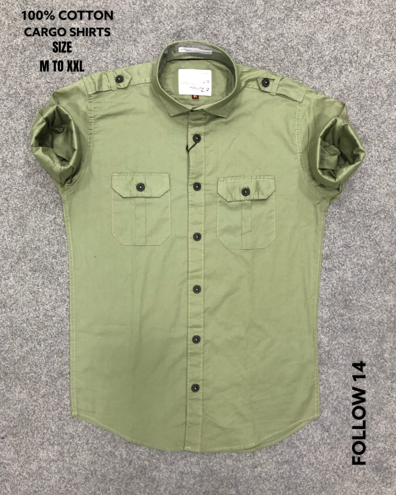 MEN'S DUBBLE POCKET CARGO COTTON SHIRT-48PCS