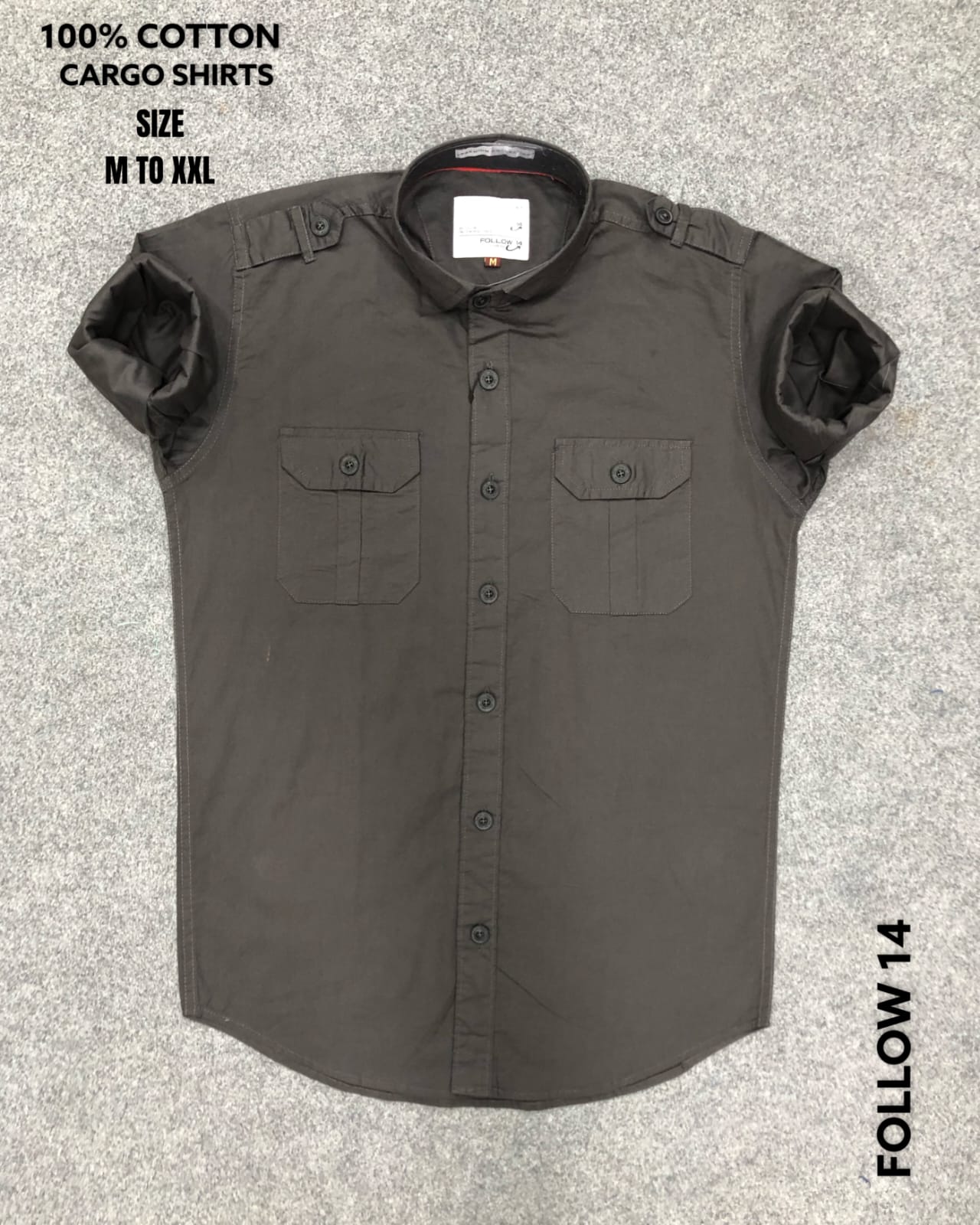 MEN'S DUBBLE POCKET CARGO COTTON SHIRT-48PCS
