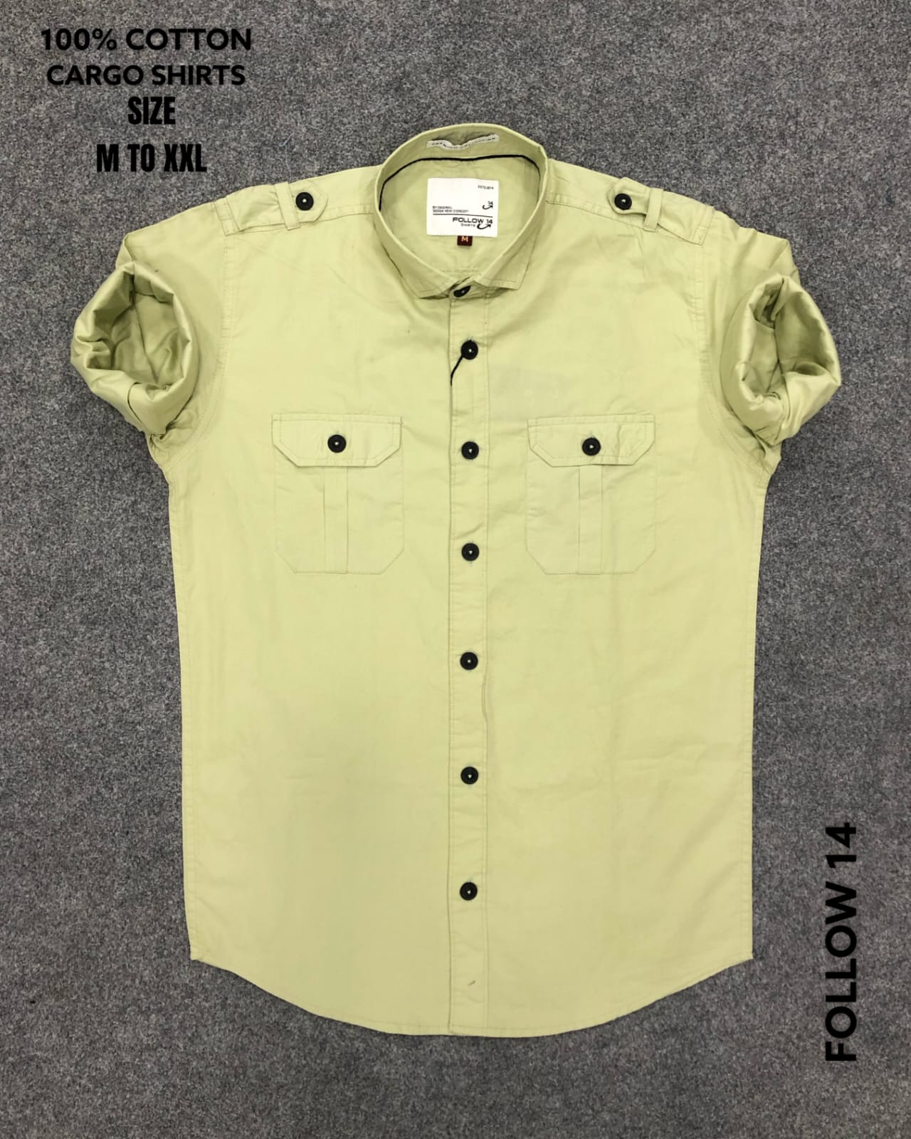 MEN'S DUBBLE POCKET CARGO COTTON SHIRT-48PCS