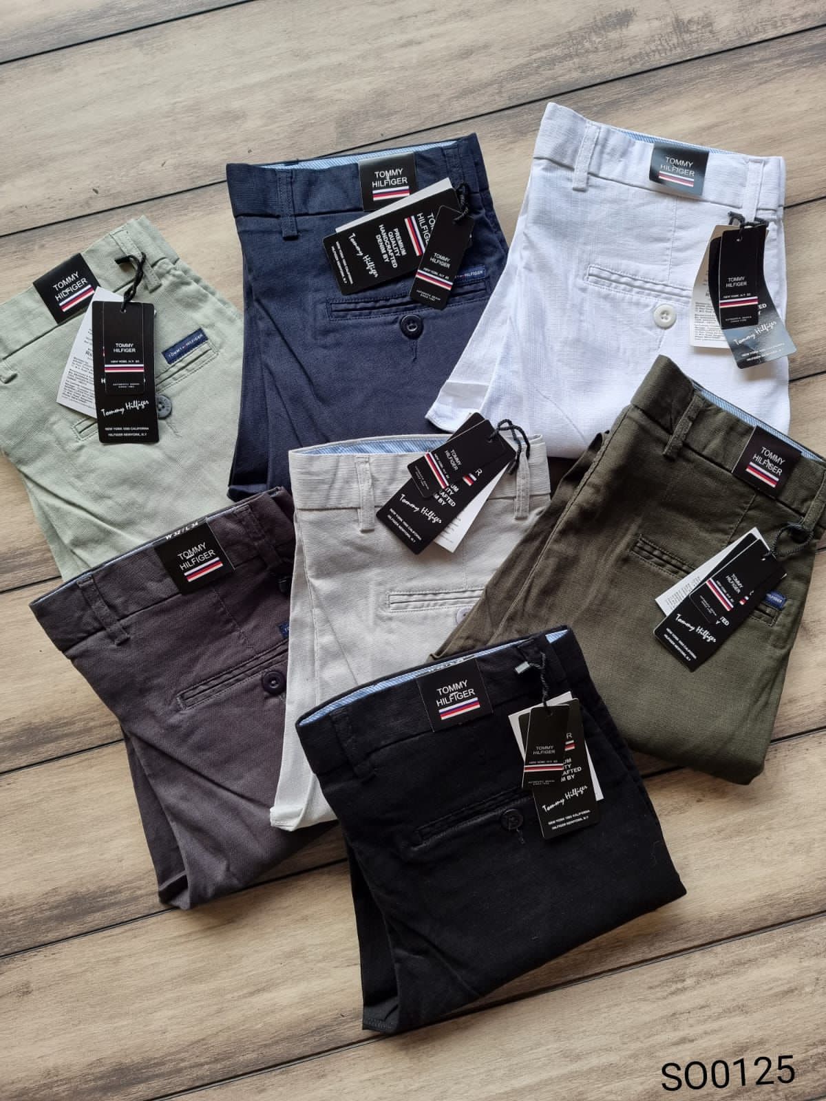 TOMMY HILFIGURE COTTON LINEN PANT-60 PCS
