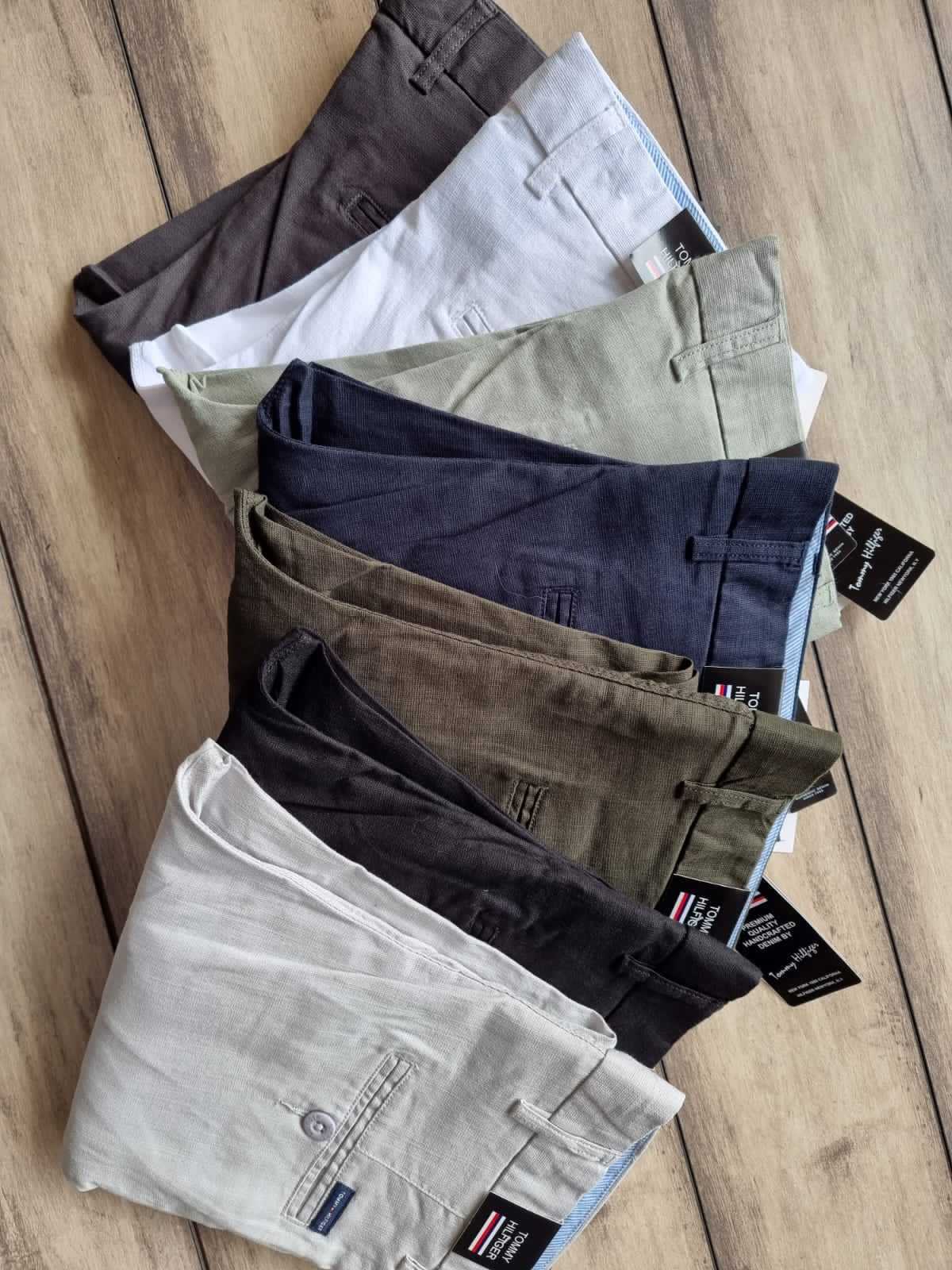 TOMMY HILFIGURE COTTON LINEN PANT-60 PCS