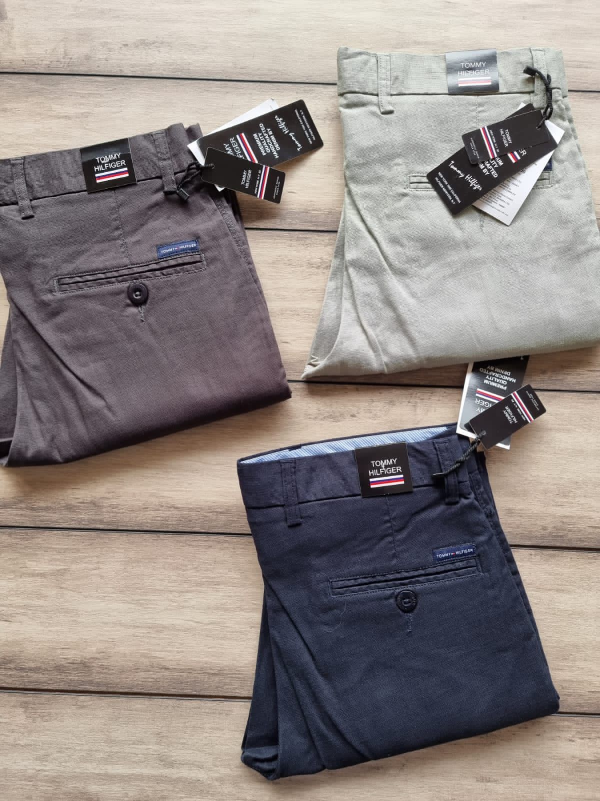 TOMMY HILFIGURE COTTON LINEN PANT-60 PCS