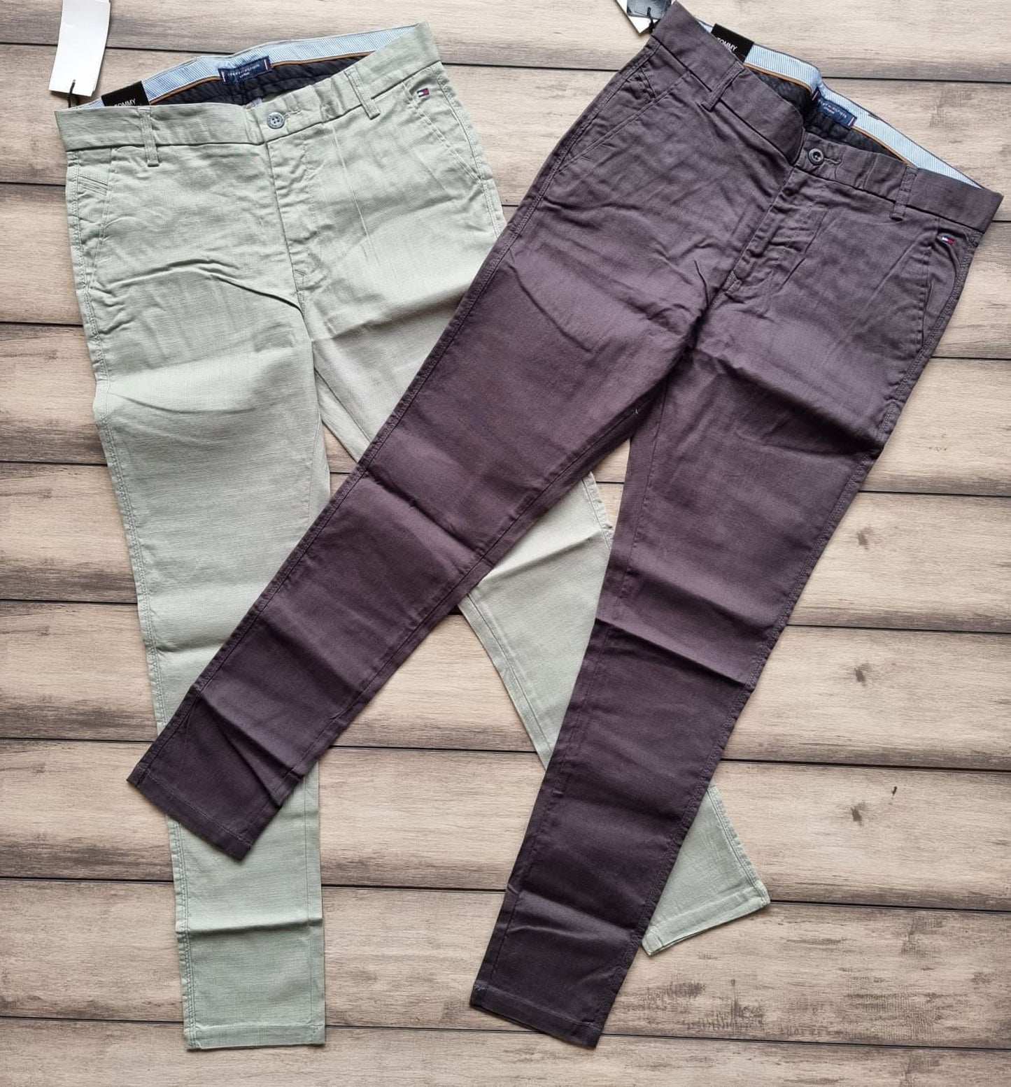 TOMMY HILFIGURE COTTON LINEN PANT-60 PCS