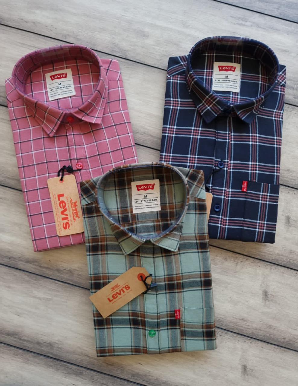 LEVIS TWILL COTTON WITH CHACKS SHIRT-67PCS