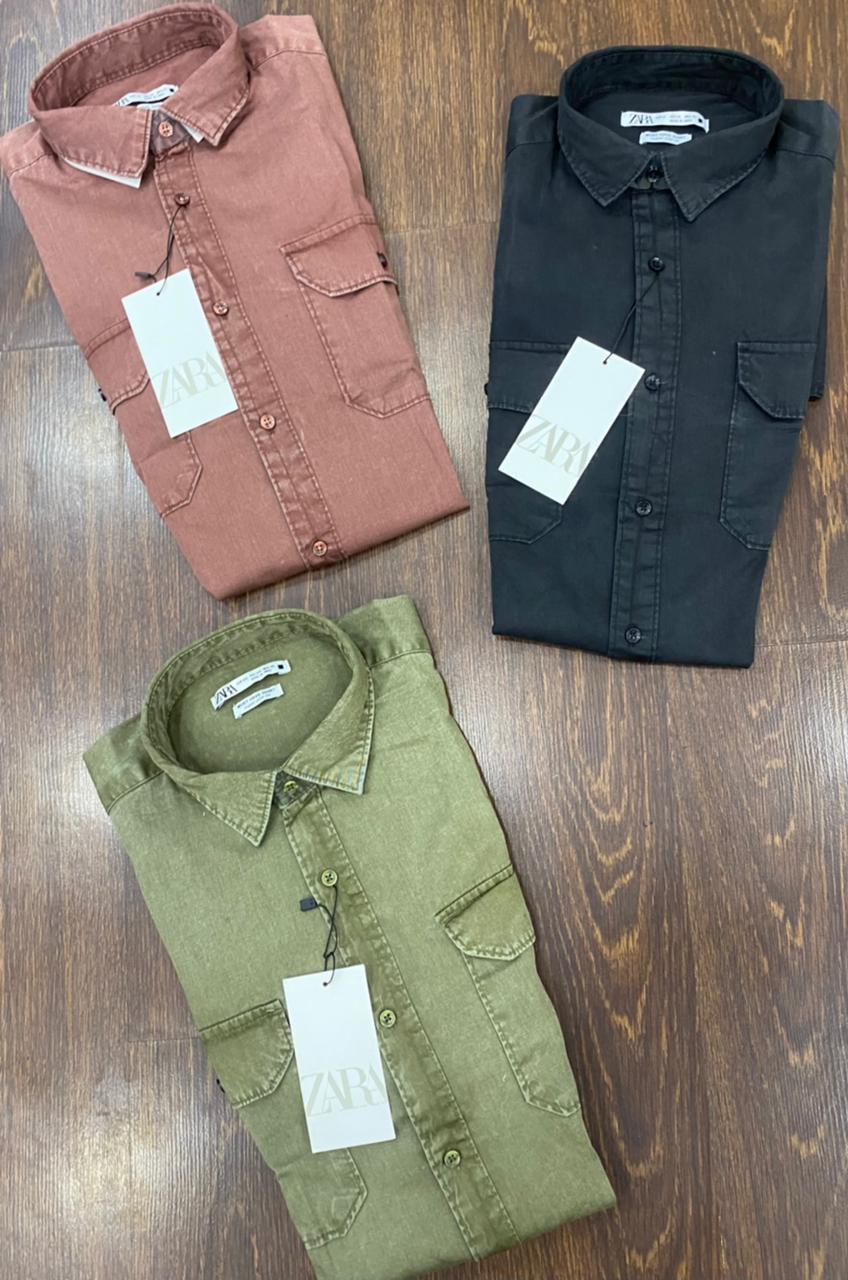 ZARAMAN SHIRTWITH 2 SIDE POCKET-68PCS SET