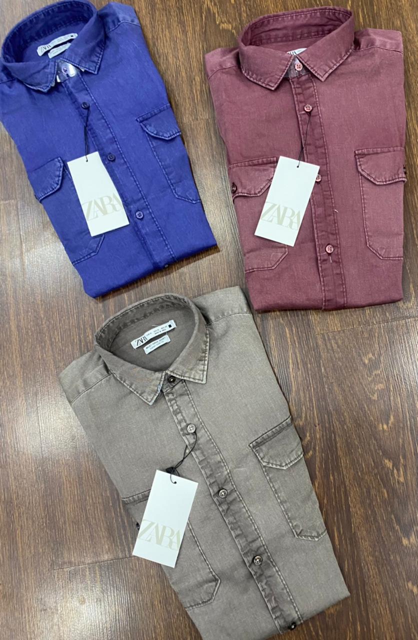 ZARAMAN SHIRTWITH 2 SIDE POCKET-68PCS SET