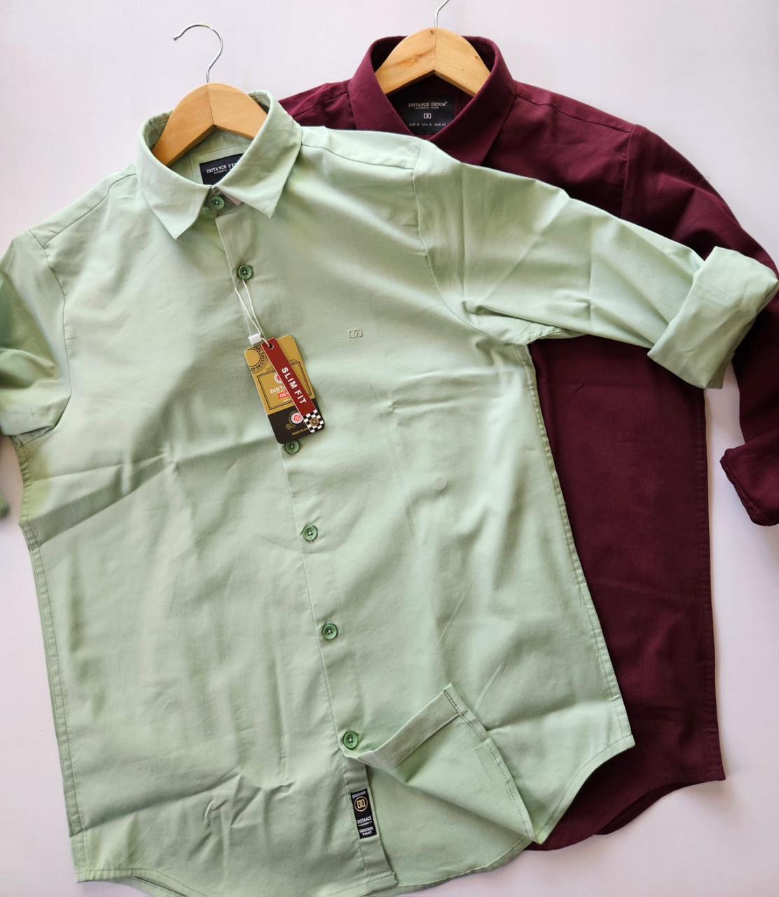 DISTANCE DENIM LAYCRA SHIRT-40PCS