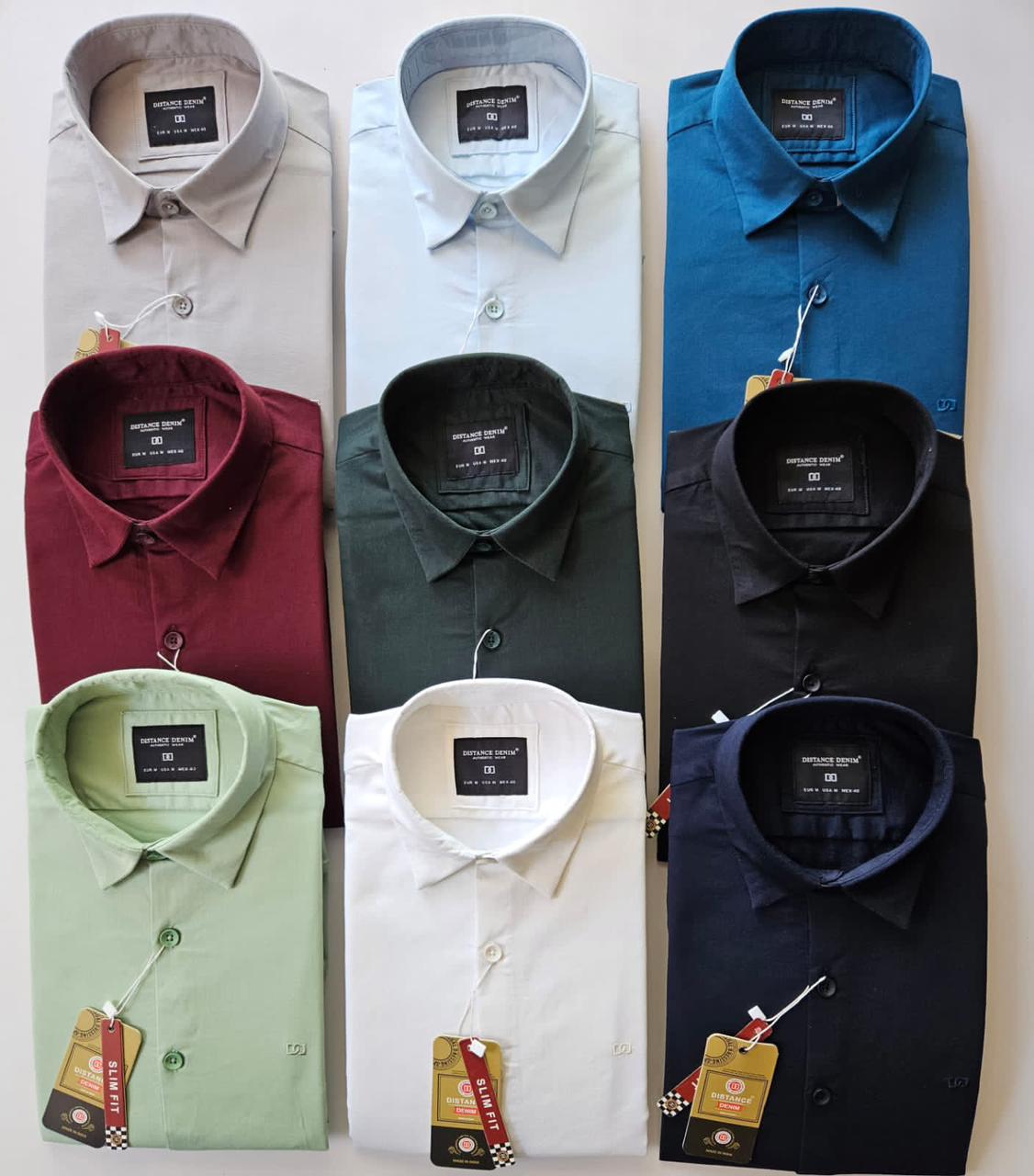 DISTANCE DENIM LAYCRA SHIRT-40PCS